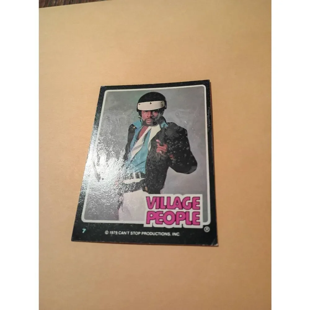 Vintage 1979 Village People Trading Card #7 Disco Era Vintage Music Collectible